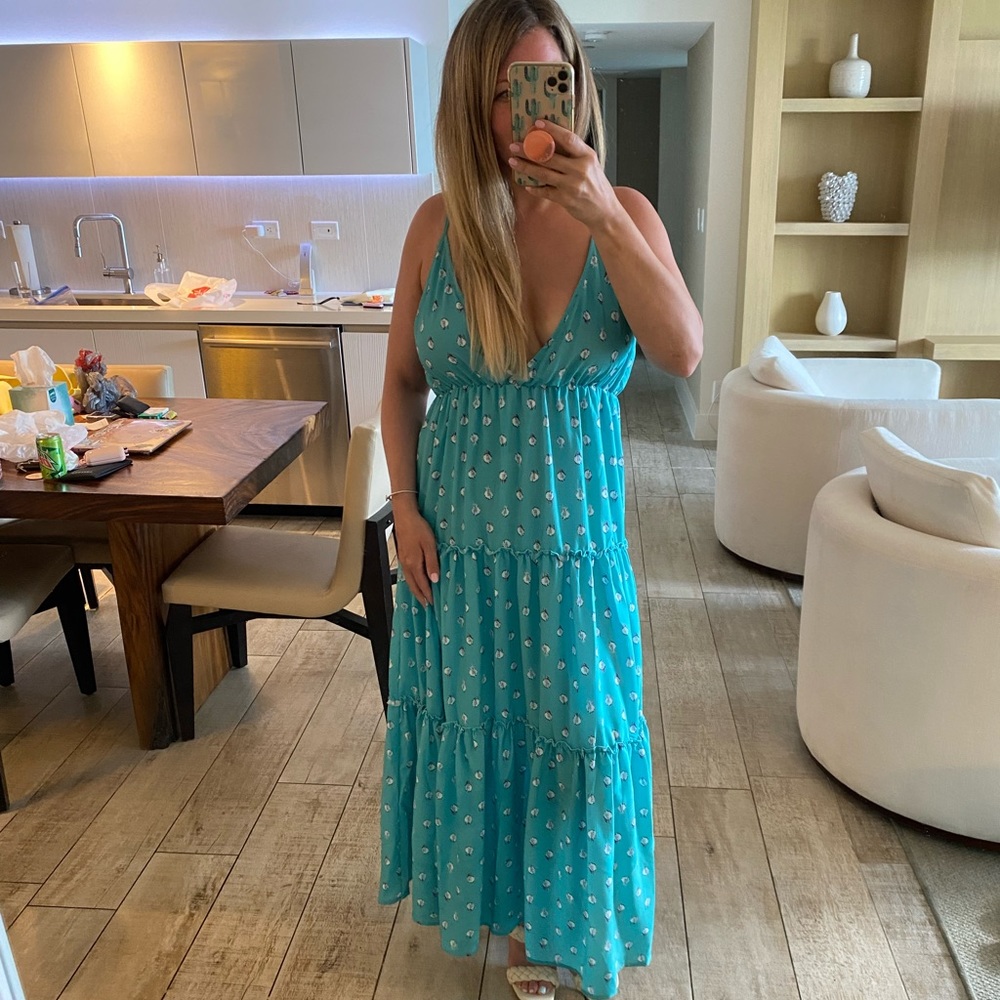 Floral Turquoise Dress